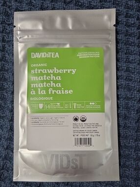 ☀️2/$25☀️Sealed Davidstea STRAWBERRY MATCHA Drink Mix 50g Davids Tea